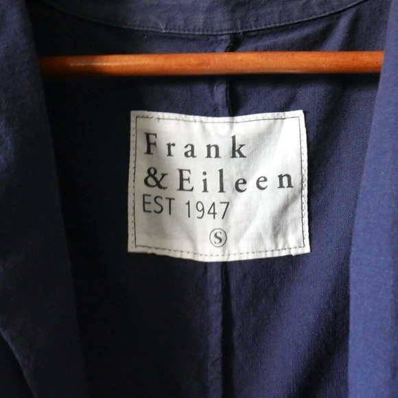 Frank & Eileen Navy Dublin Tailored Blazer in Italian Performance Linen small - Picture 7 of 8